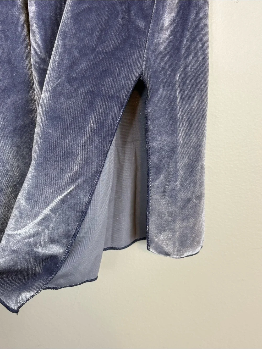 Intimately Free People Velvet Cami Sz XS Mesh Trim Periwinkle Tank‎